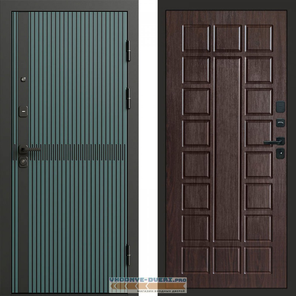 Входная дверь ГРАУНД Velutto Verde Бетон Престиж Венге